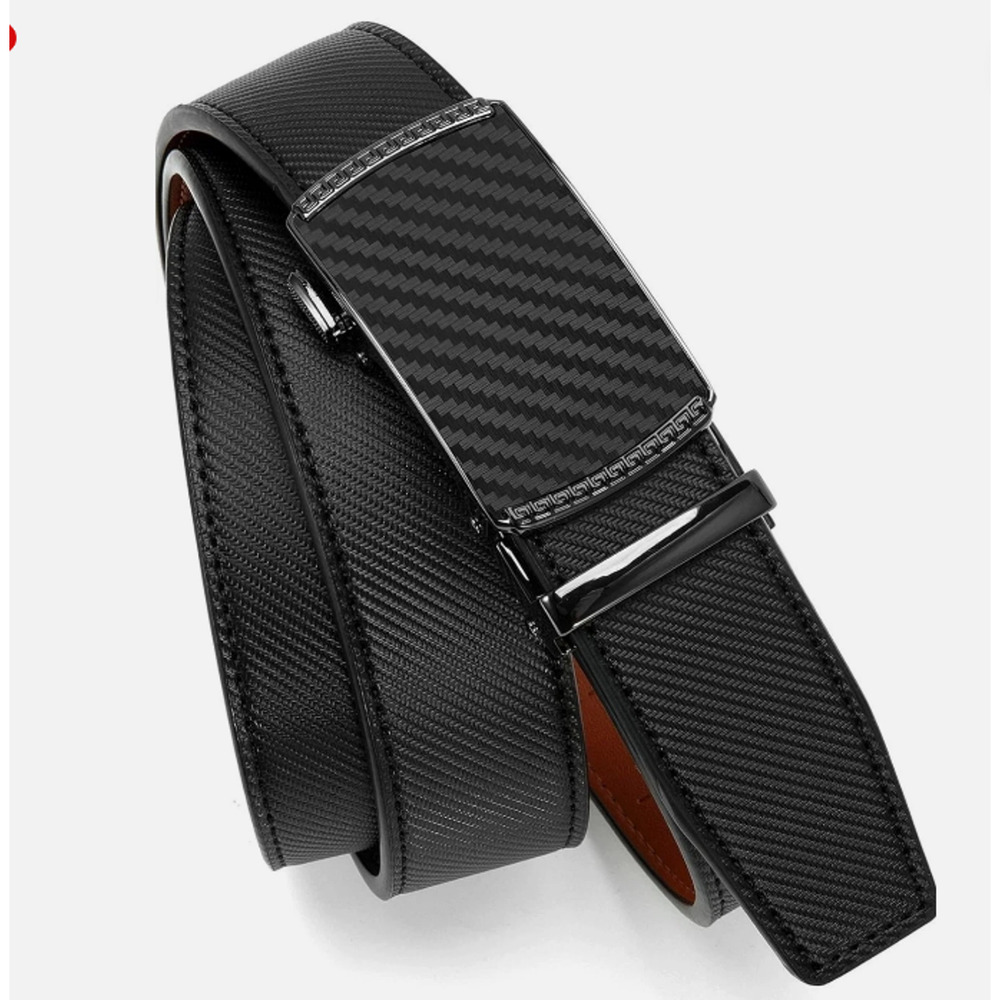 Elegant Black Carbon Fiber Men's Belt
